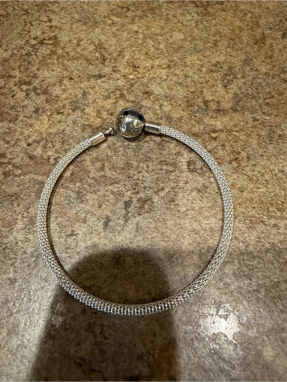 Pandora Silver Mesh Bracelet with Logo Clasp